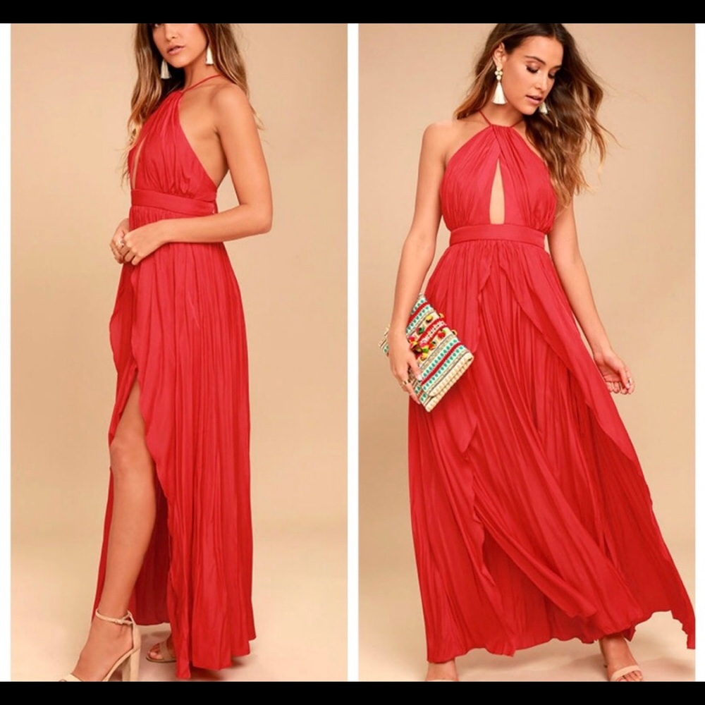 NWT “Own My Own” Lulu’s red maxi dress